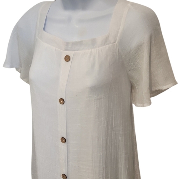 Naif White Button-Down Linen Dress - Picture 3 of 6